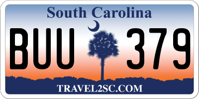 SC license plate BUU379