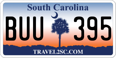 SC license plate BUU395