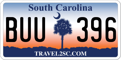 SC license plate BUU396