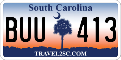 SC license plate BUU413