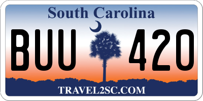 SC license plate BUU420