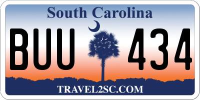 SC license plate BUU434