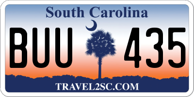 SC license plate BUU435
