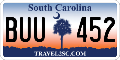 SC license plate BUU452