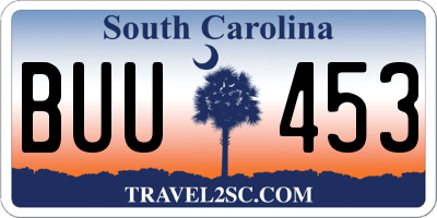 SC license plate BUU453