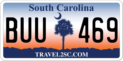 SC license plate BUU469