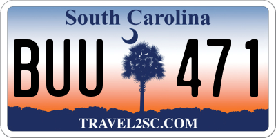 SC license plate BUU471
