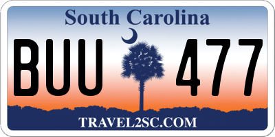 SC license plate BUU477