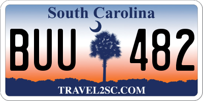 SC license plate BUU482