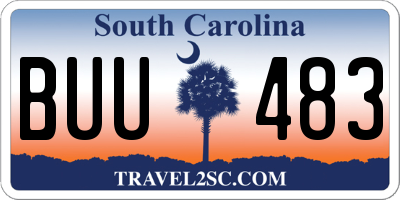 SC license plate BUU483
