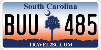 SC license plate BUU485