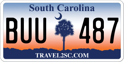 SC license plate BUU487
