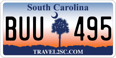 SC license plate BUU495
