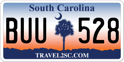 SC license plate BUU528