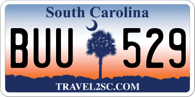SC license plate BUU529