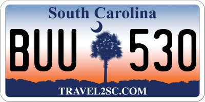 SC license plate BUU530