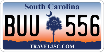 SC license plate BUU556