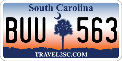 SC license plate BUU563