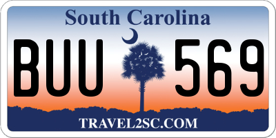 SC license plate BUU569