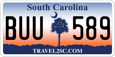 SC license plate BUU589
