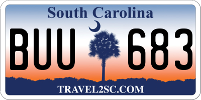 SC license plate BUU683