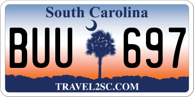 SC license plate BUU697