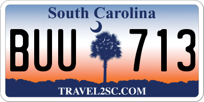 SC license plate BUU713