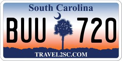 SC license plate BUU720