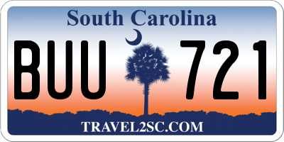 SC license plate BUU721
