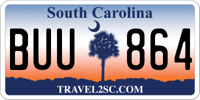 SC license plate BUU864