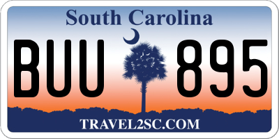 SC license plate BUU895