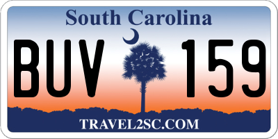 SC license plate BUV159