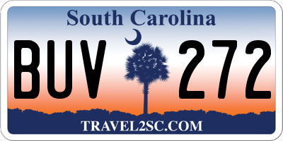 SC license plate BUV272
