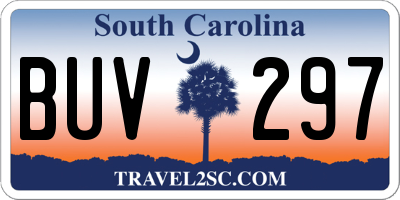 SC license plate BUV297