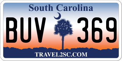 SC license plate BUV369