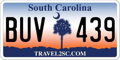 SC license plate BUV439