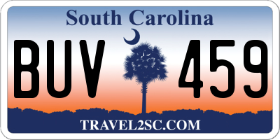 SC license plate BUV459