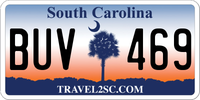 SC license plate BUV469
