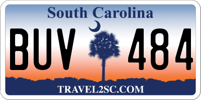 SC license plate BUV484