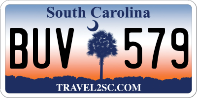 SC license plate BUV579