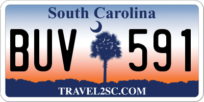 SC license plate BUV591