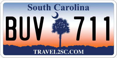 SC license plate BUV711