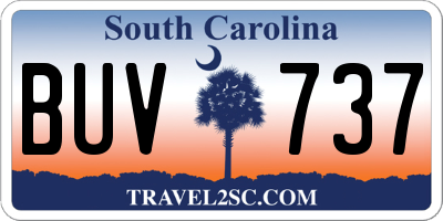 SC license plate BUV737