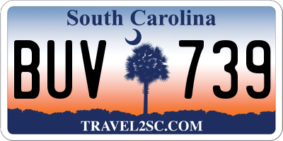 SC license plate BUV739