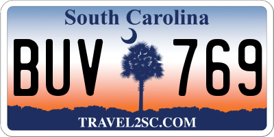 SC license plate BUV769