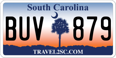 SC license plate BUV879