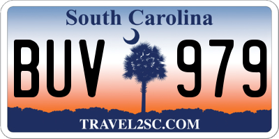 SC license plate BUV979