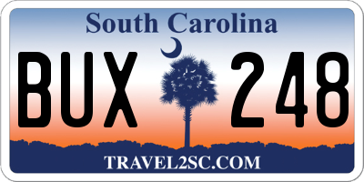SC license plate BUX248