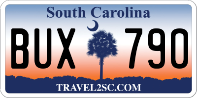 SC license plate BUX790