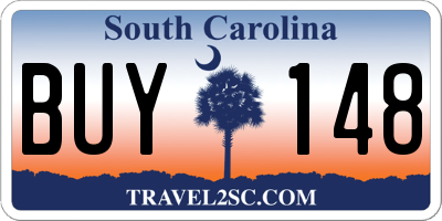 SC license plate BUY148